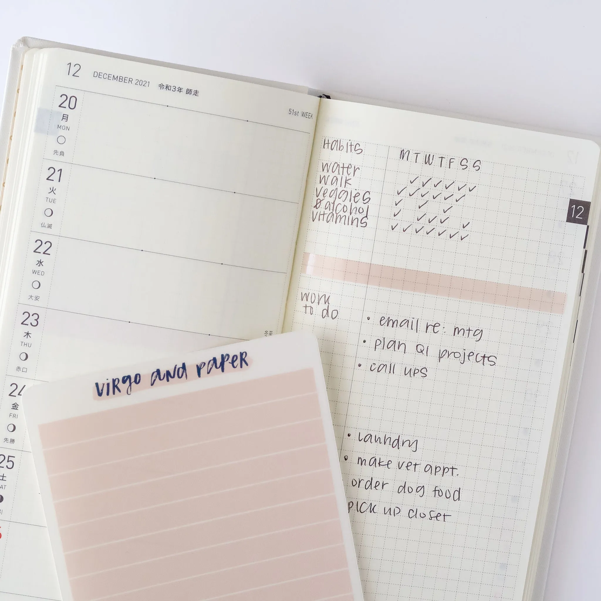 Clear Washi Strip Stickers in Blush Pink
