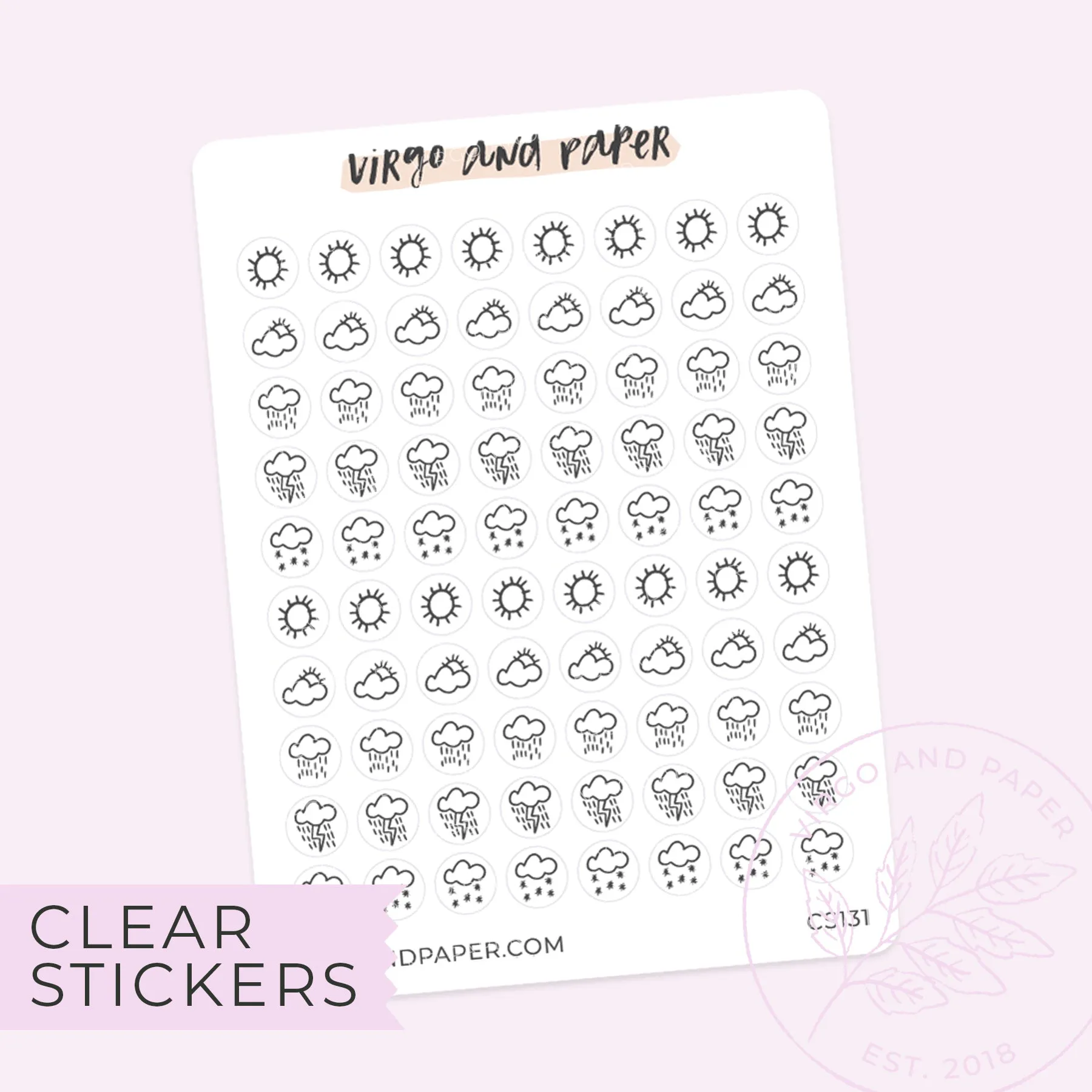 Clear Weather Icon Stickers