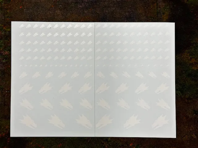 Clearance Decal Set - Lizard Heads - White