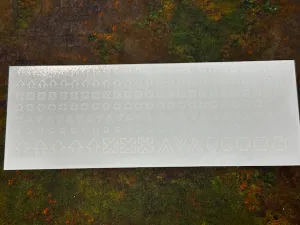 Clearance Decal Set - Outline Squad Markings - White Chevron