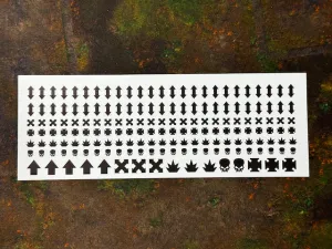 Clearance Decal Set - Squad Markings - Black Explosion Double Arrow