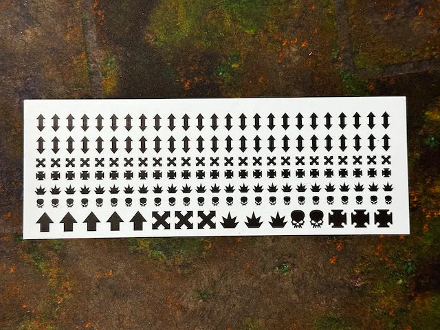 Clearance Decal Set - Squad Markings - Black Explosion Double Arrow