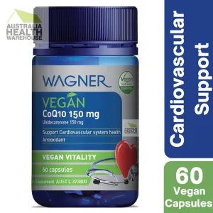 [CLEARANCE Expiry: 29/08/2024] Wagner Vegan CoQ10 150mg 60 Capsules