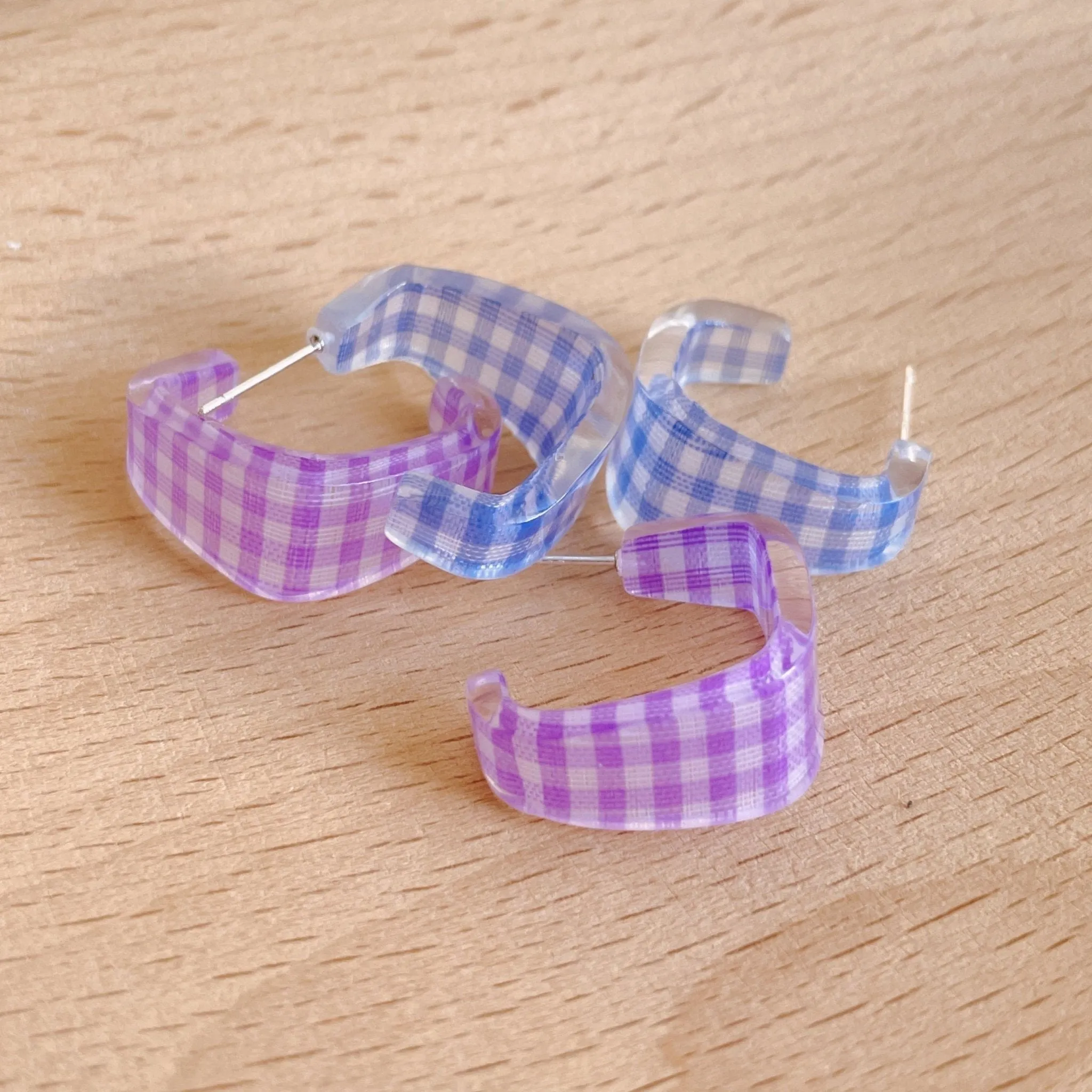 [Clearance] Gingham Earrings (3 Colors)