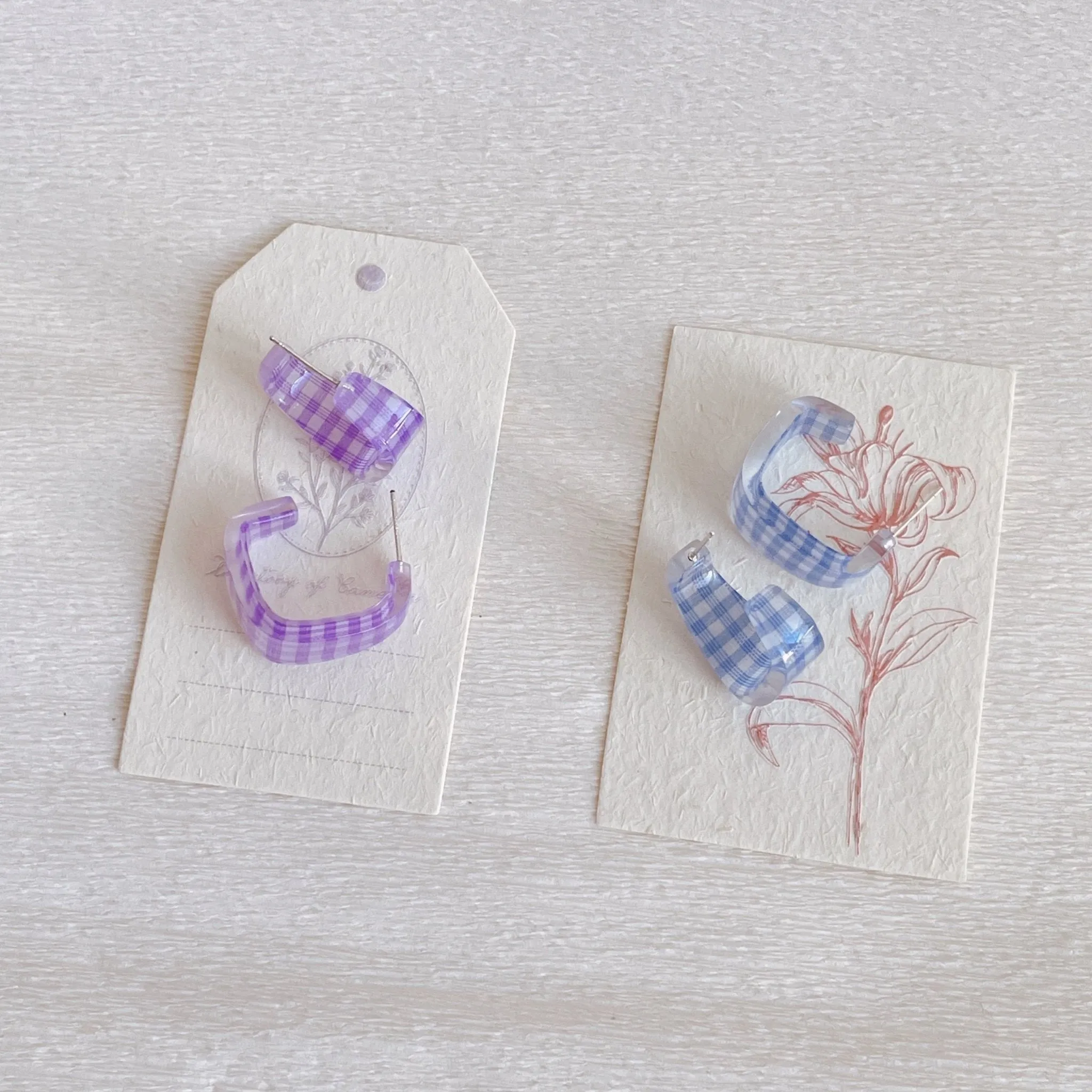 [Clearance] Gingham Earrings (3 Colors)