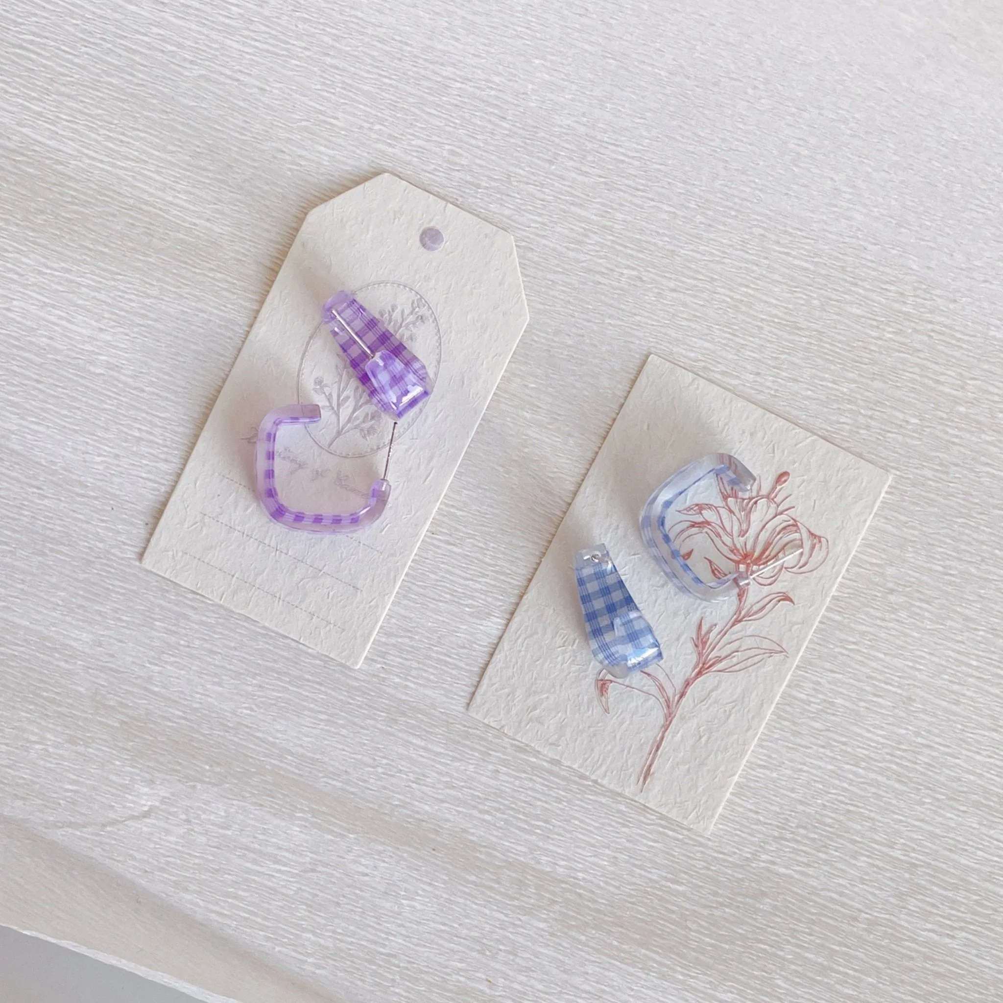 [Clearance] Gingham Earrings (3 Colors)