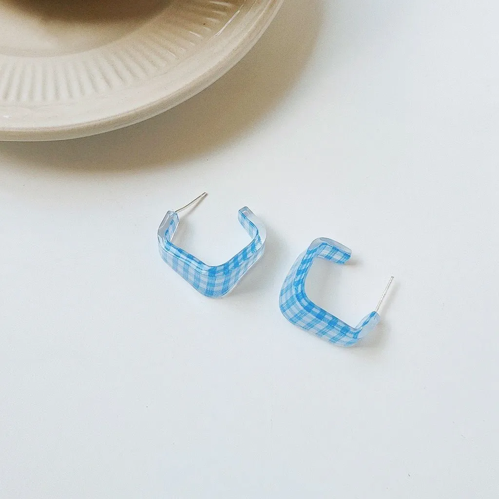 [Clearance] Gingham Earrings (3 Colors)