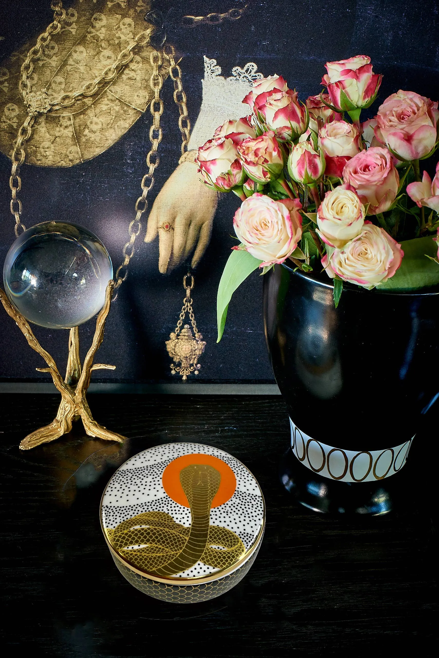 Cobra Rising Ceramic Trinket Box