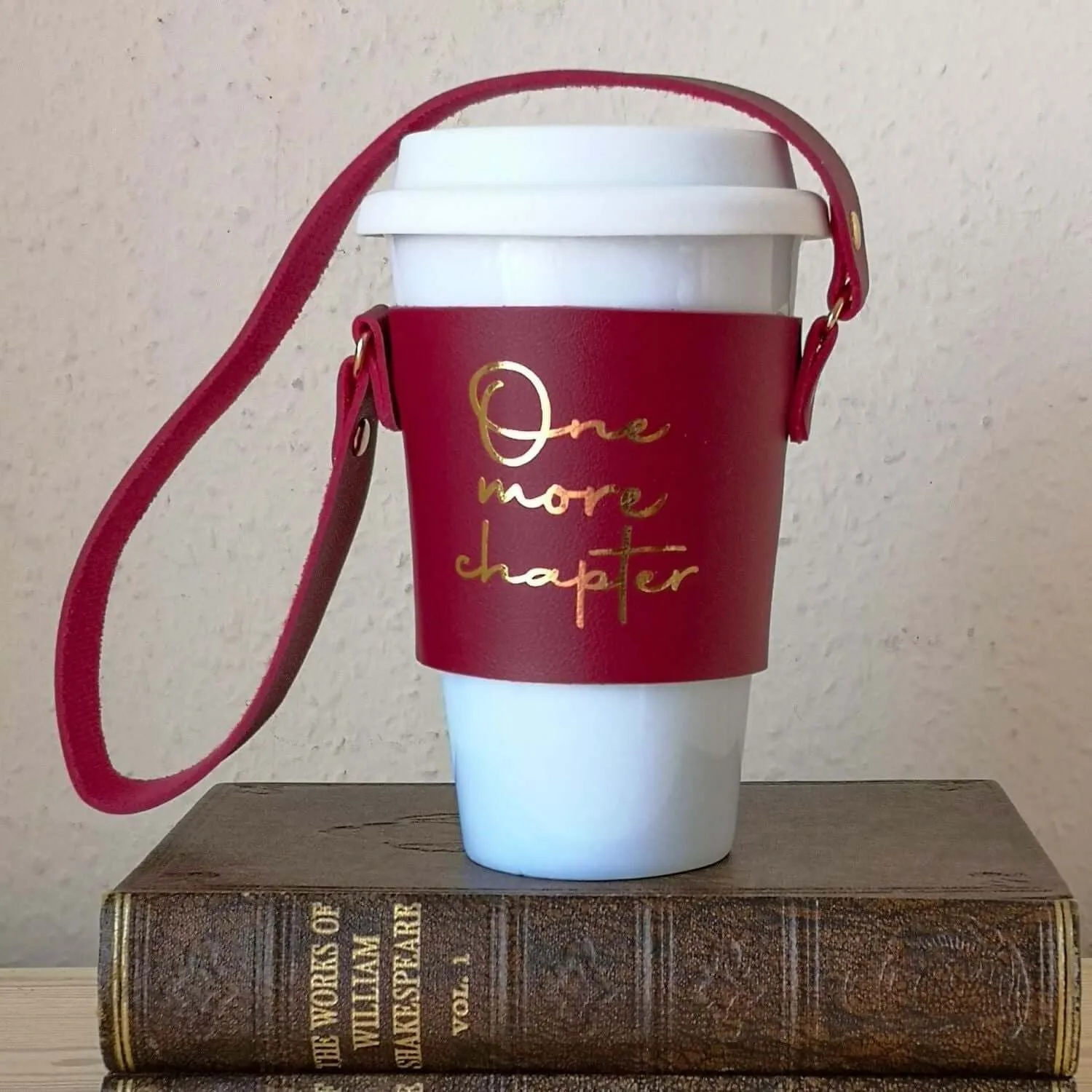 Coffee Cup Sleeve - Strap - One More Chapter