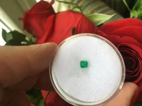 Colombian Emerald Cut Loose Emerald .38 CT
