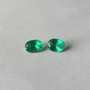 Colombian Oval Loose Emerald Pair 1.42 CT