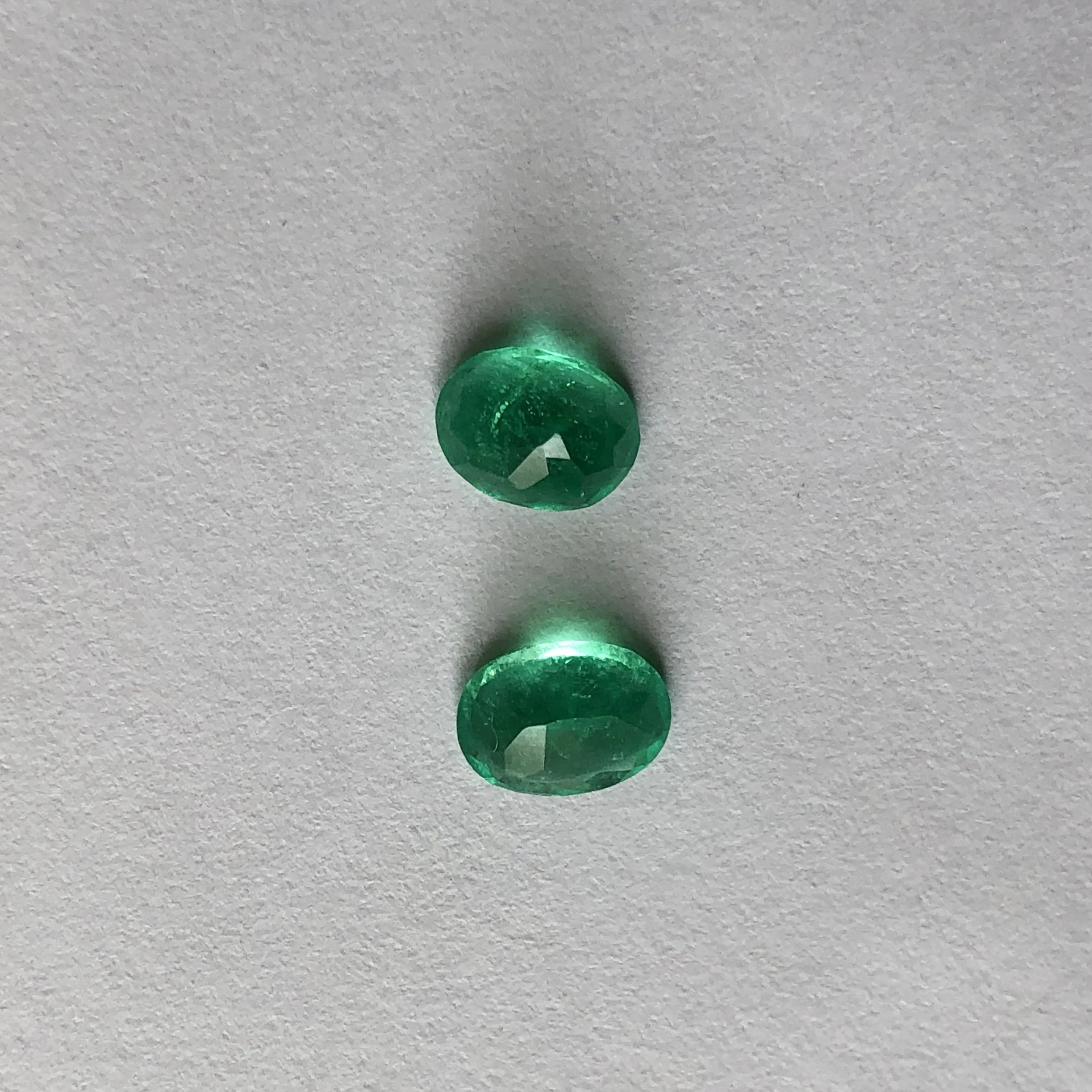 Colombian Oval Loose Emerald Pair 1.42 CT