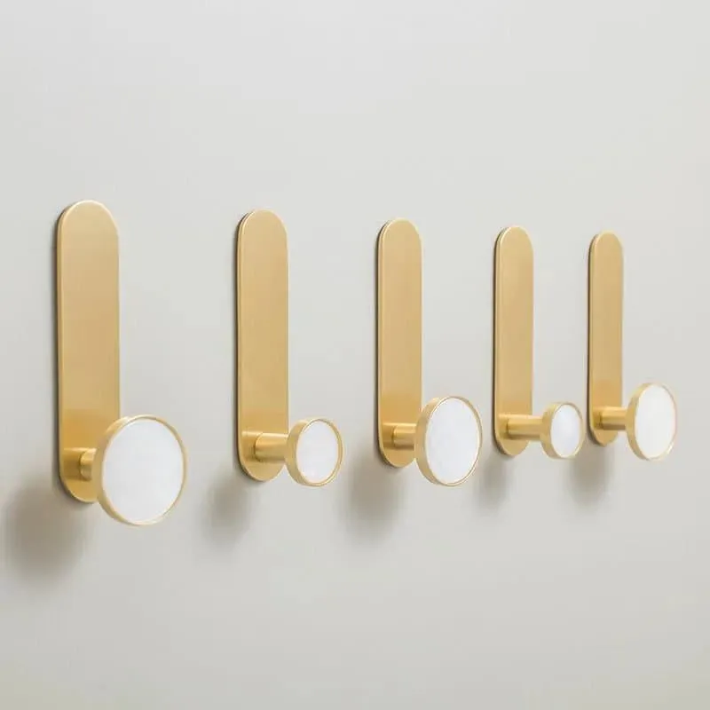 Colored Shell Brass Wall Organizer