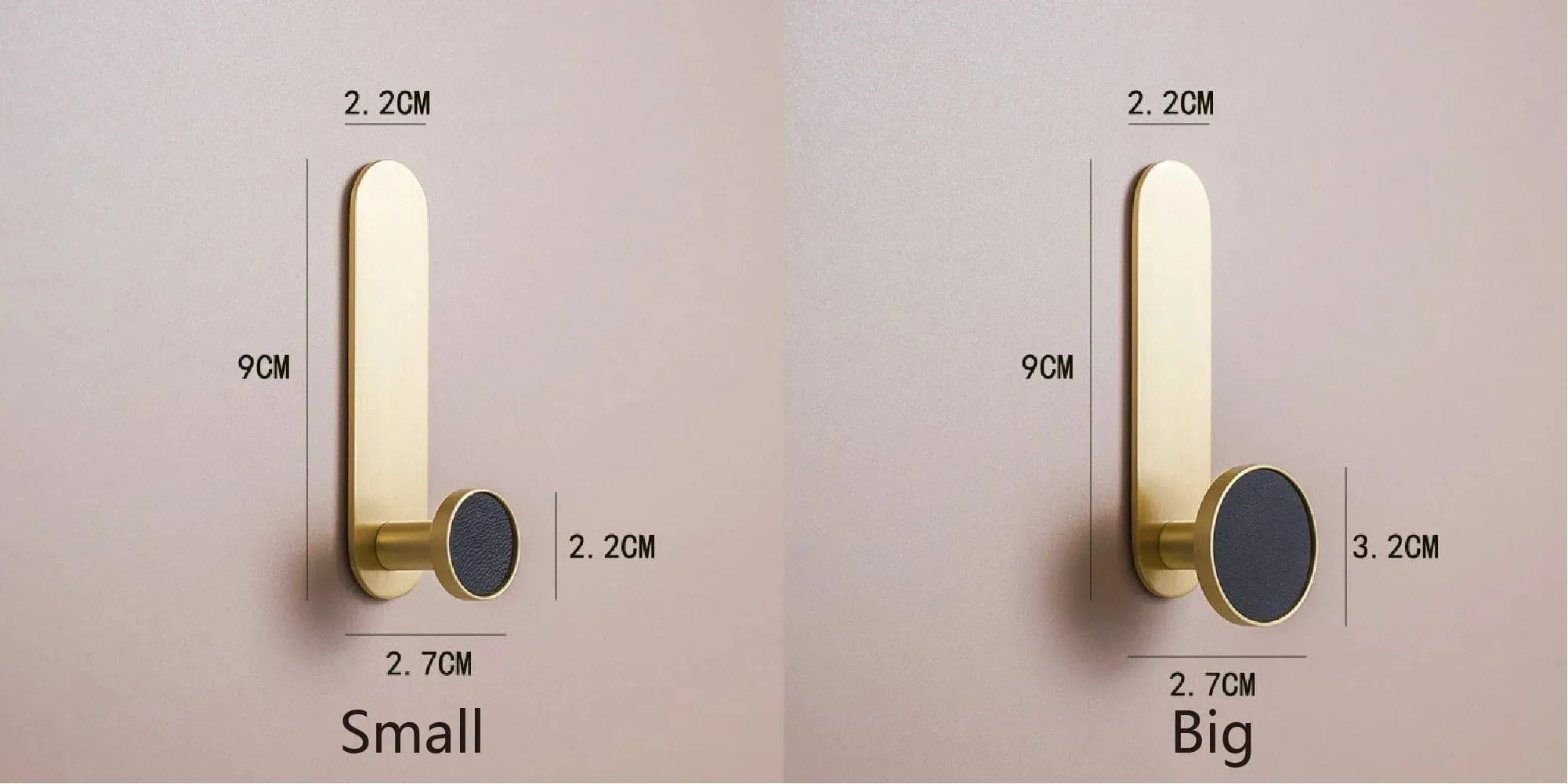 Colored Shell Brass Wall Organizer