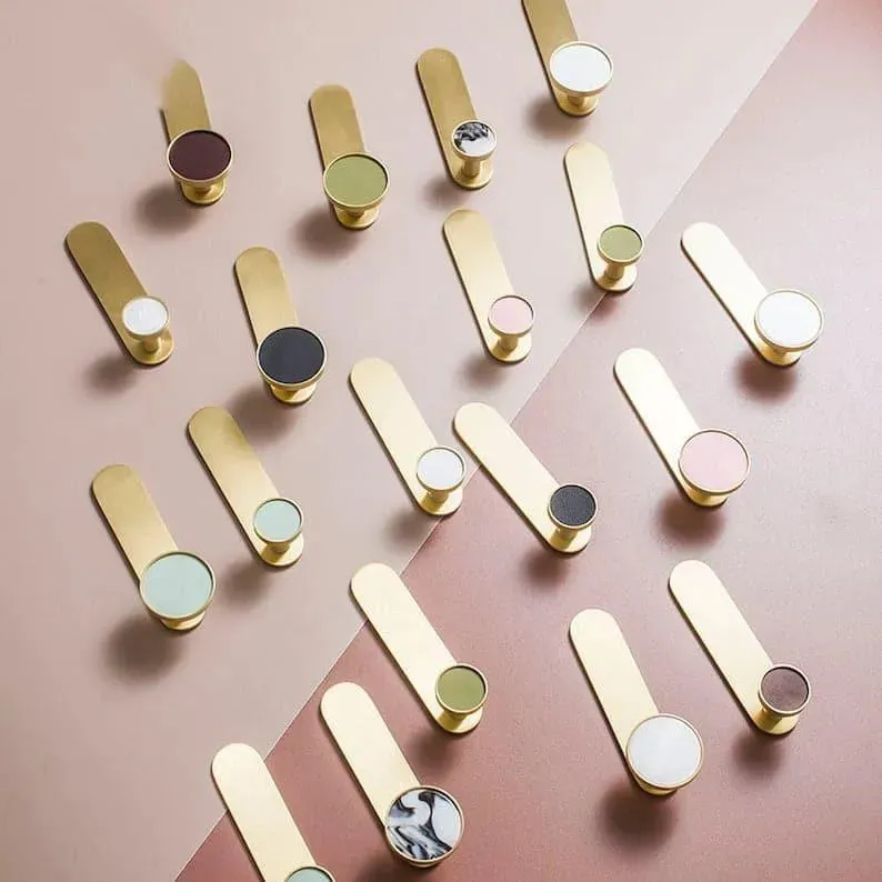 Colored Shell Brass Wall Organizer