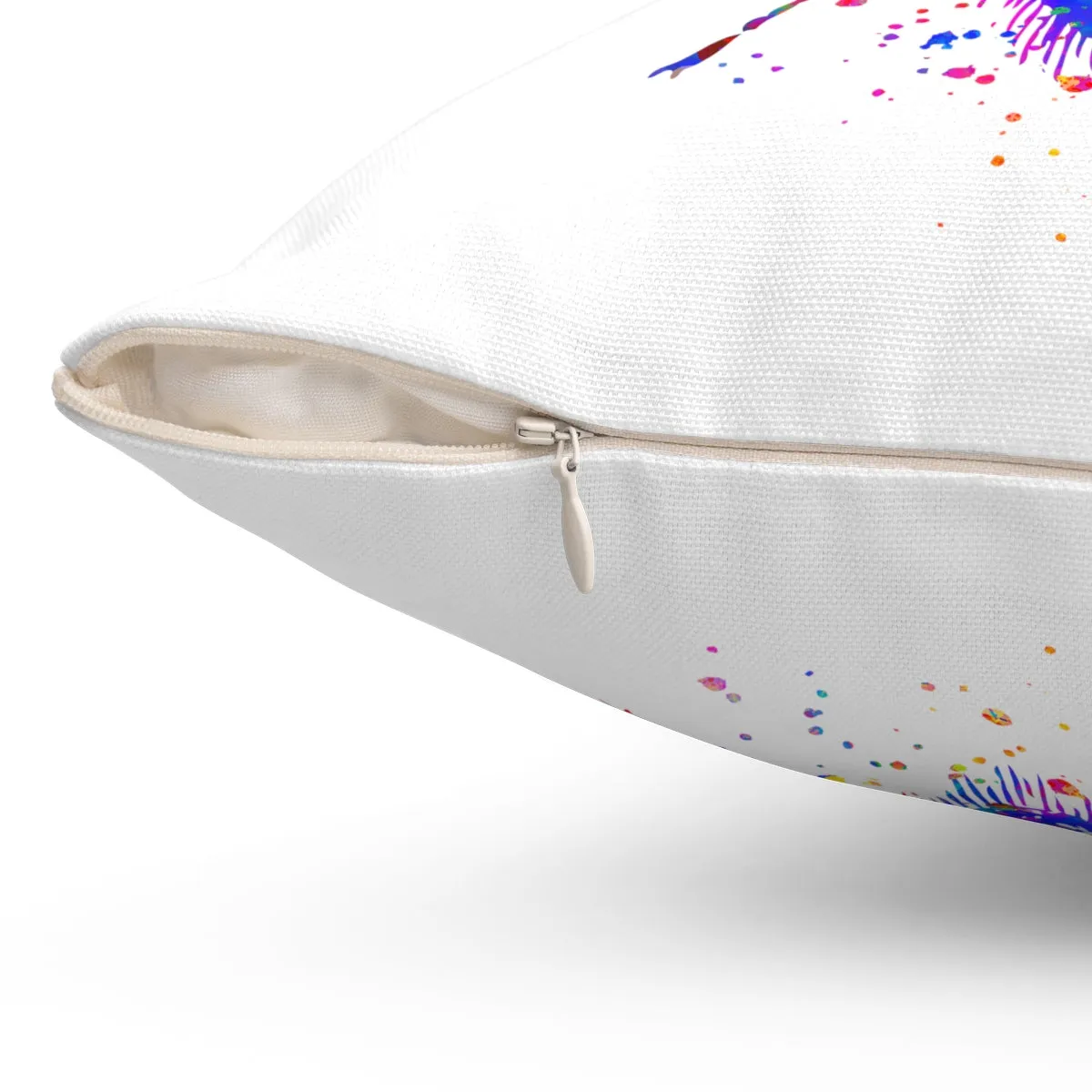 Colorful Bee Square Pillow