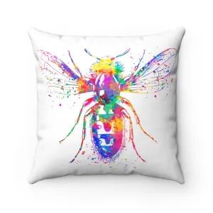Colorful Bee Square Pillow