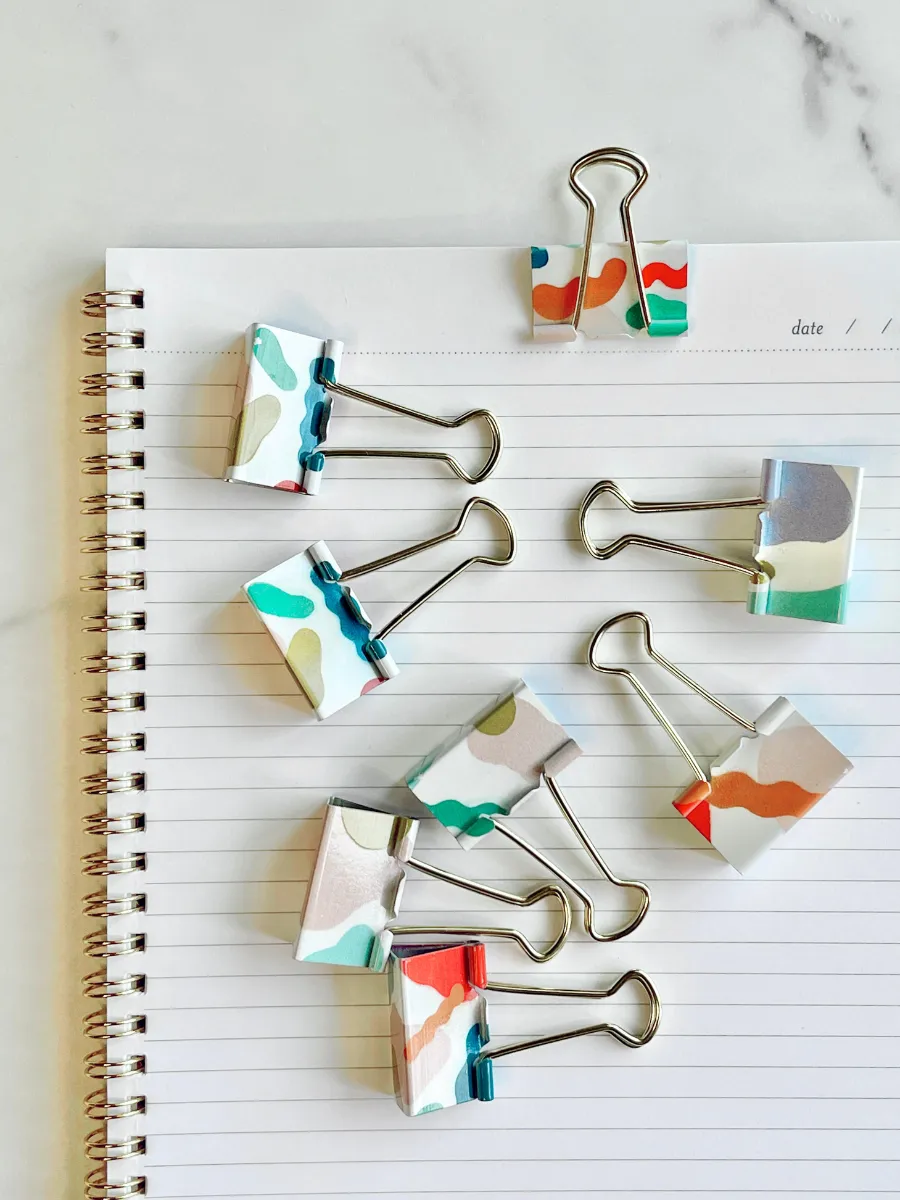 Colorful Boho Binder Clips