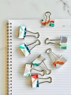 Colorful Boho Binder Clips