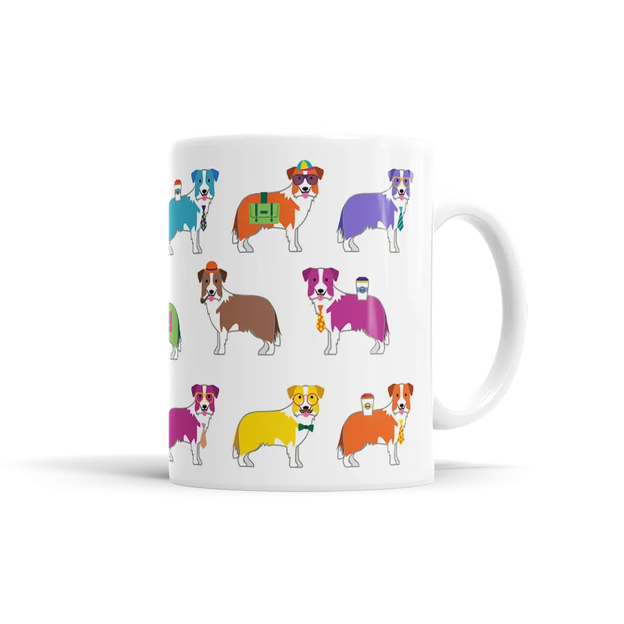 Colorful Border Collie Mug