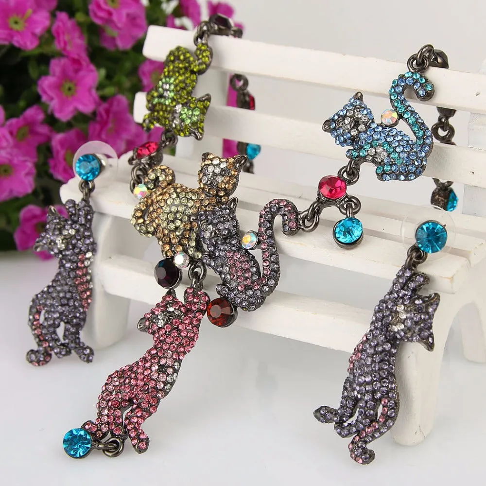 Colorful Cat Family
