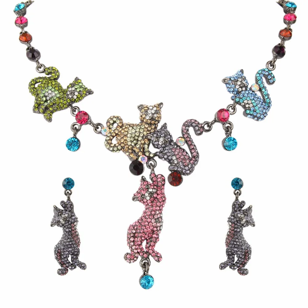 Colorful Cat Family