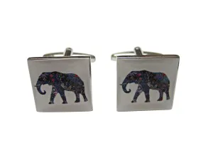 Colorful Elephant Pendant Cufflinks