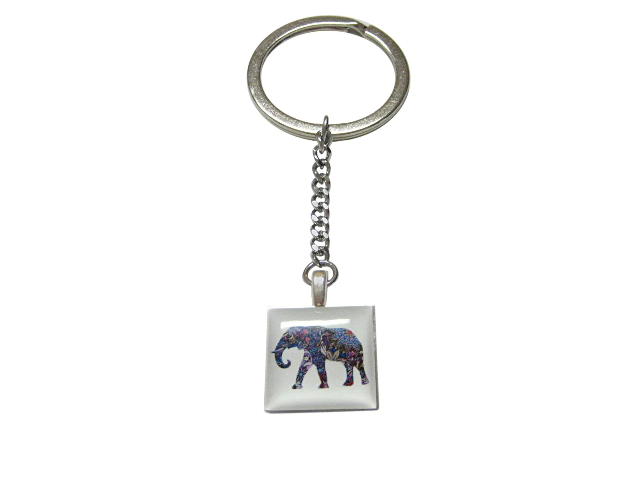 Colorful Elephant Pendant Keychain