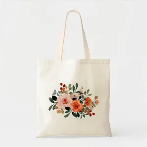 COLORFUL FLORAL CANVAS BAG