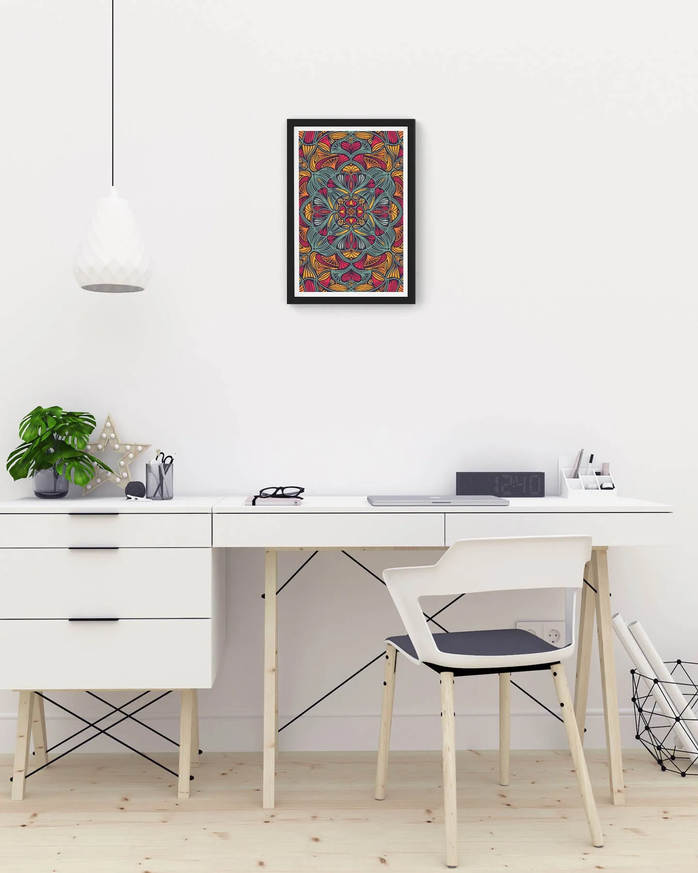 Colorful floral mandala