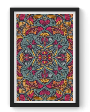 Colorful floral mandala