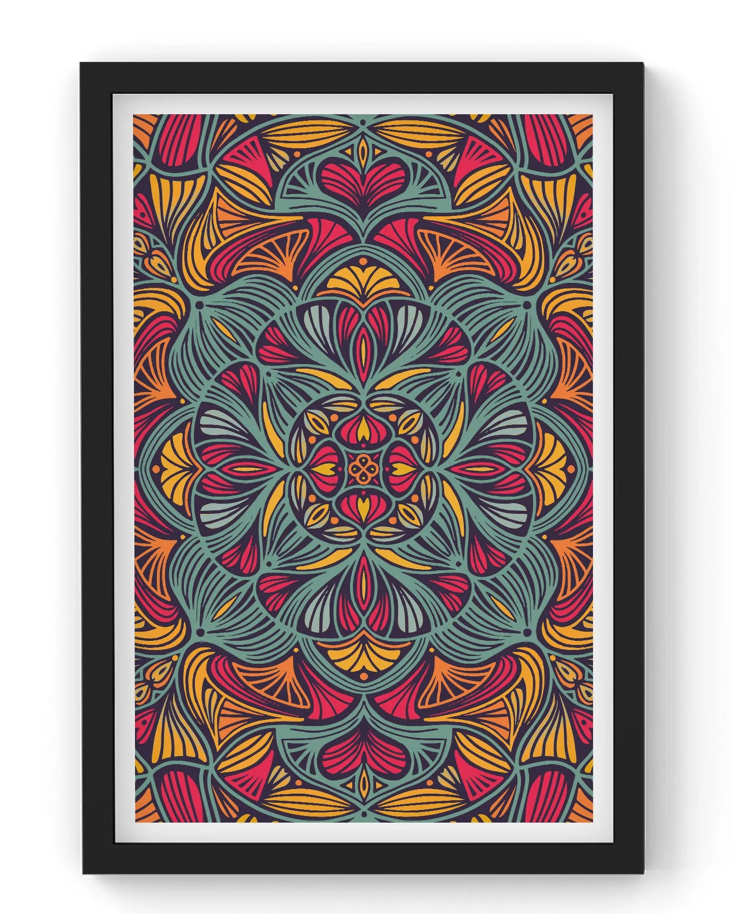 Colorful floral mandala