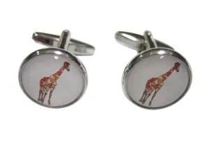 Colorful Geometric Giraffe Cufflinks