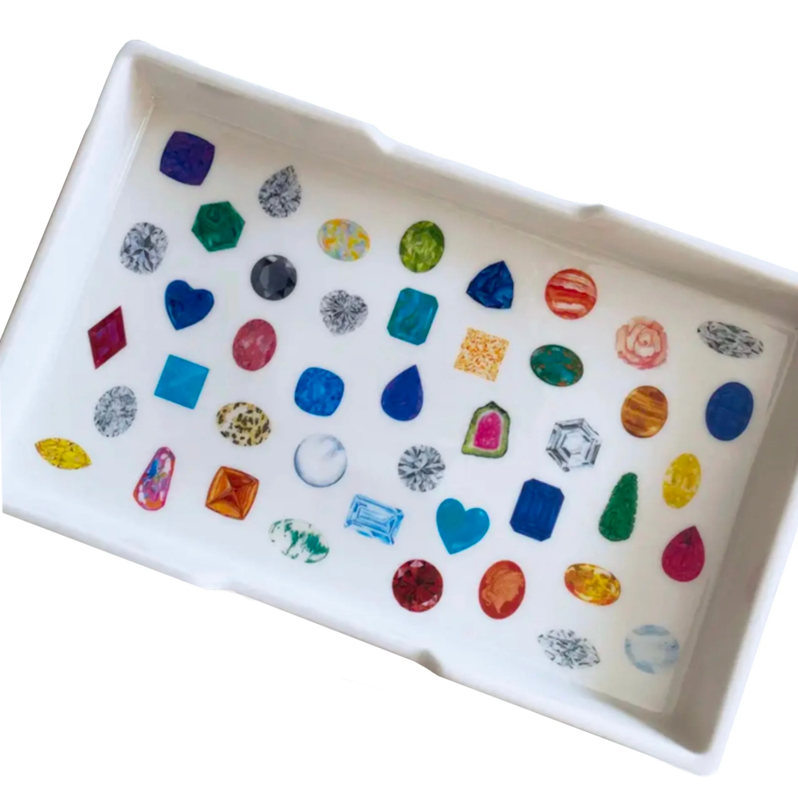 Colorful Jewels Porcelain Tray