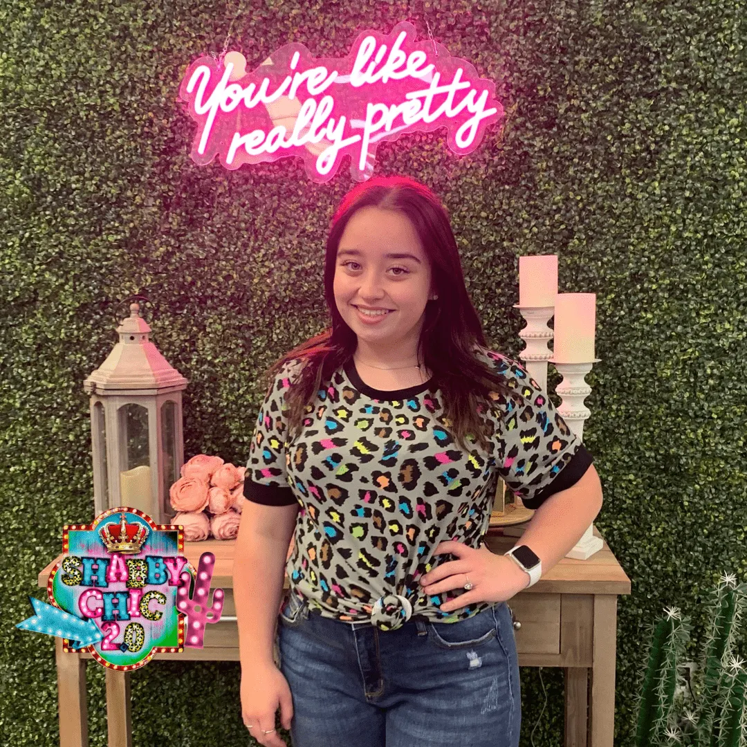 Colorful Leopard Tee