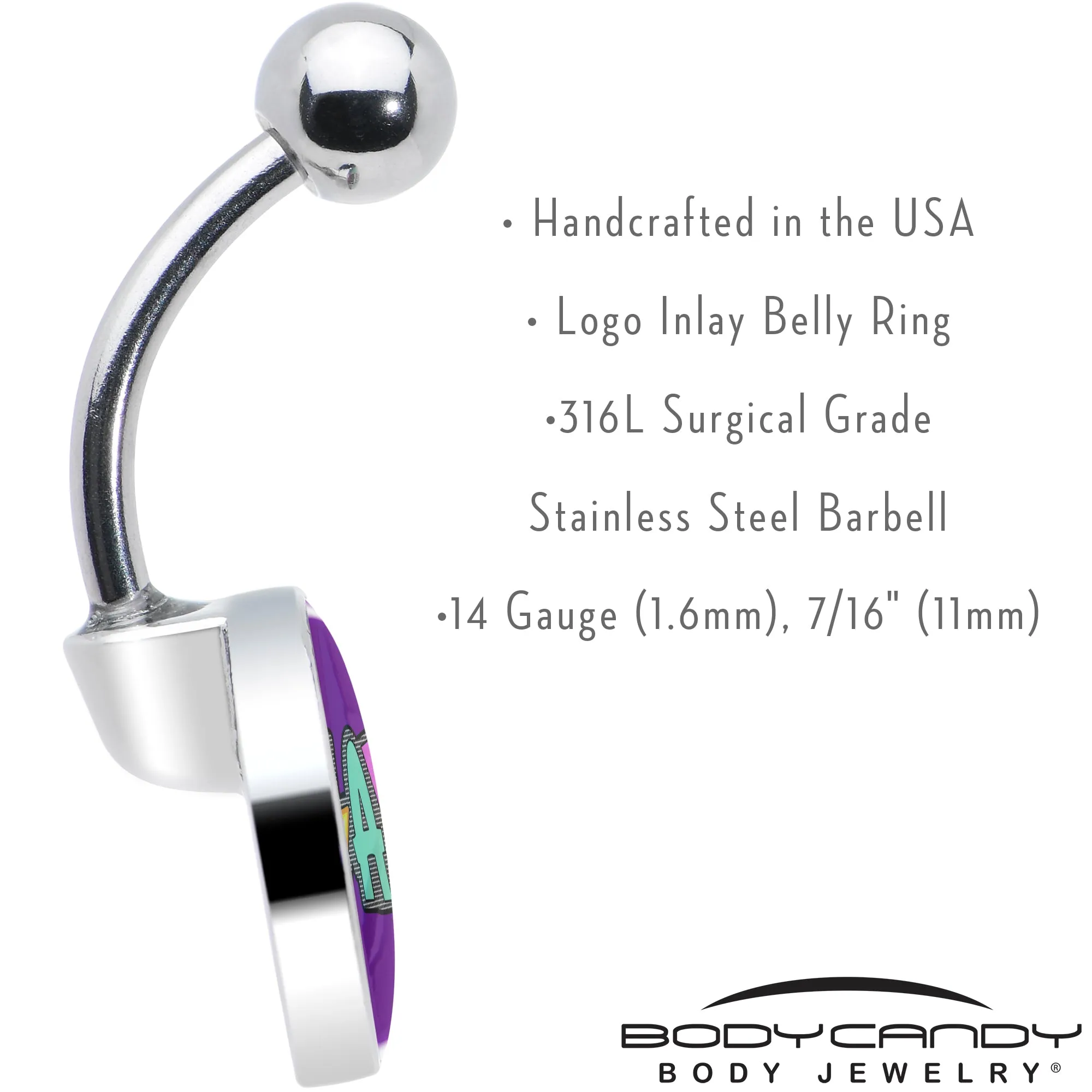 Colorful Lighting SLAY Belly Ring