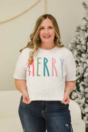 Colorful Merry Christmas Tee
