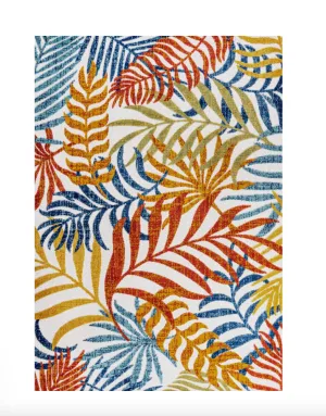 Colorful Palm Print Rug