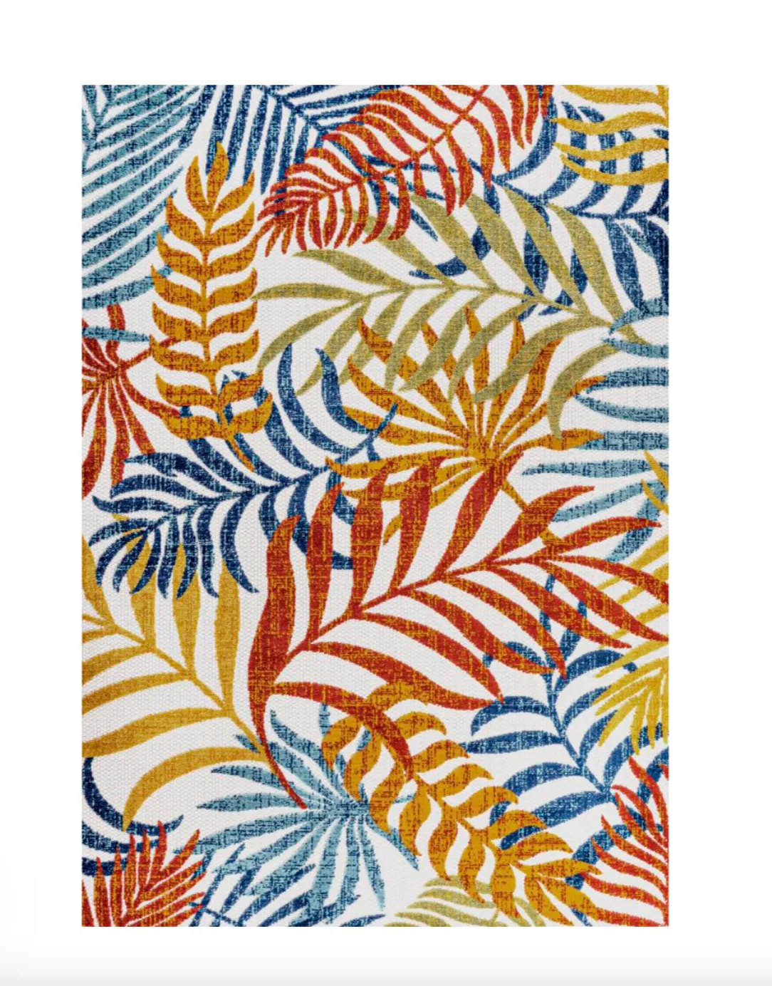 Colorful Palm Print Rug