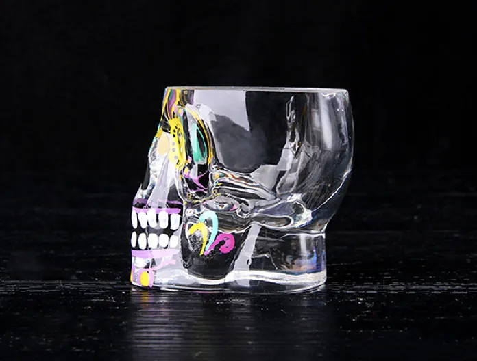 Colorful Skull Shot Glass