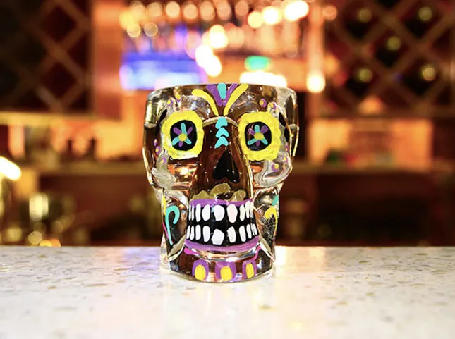 Colorful Skull Shot Glass