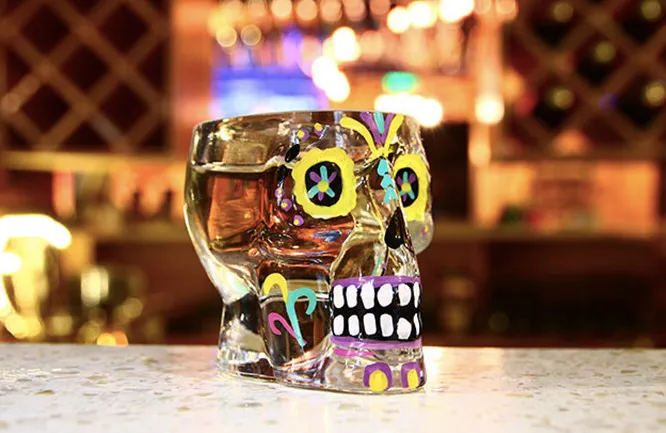 Colorful Skull Shot Glass