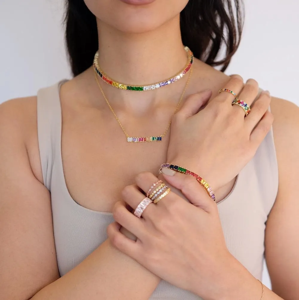 Colorful Tennis Necklace