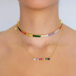 Colorful Tennis Necklace
