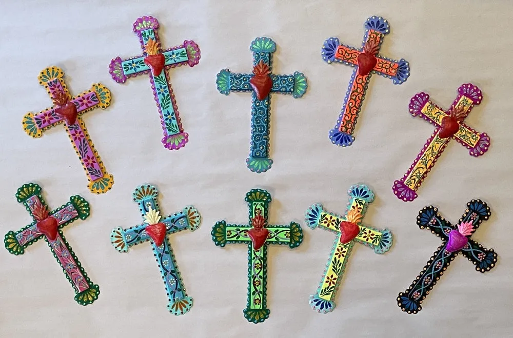 Colorful Tin Cross