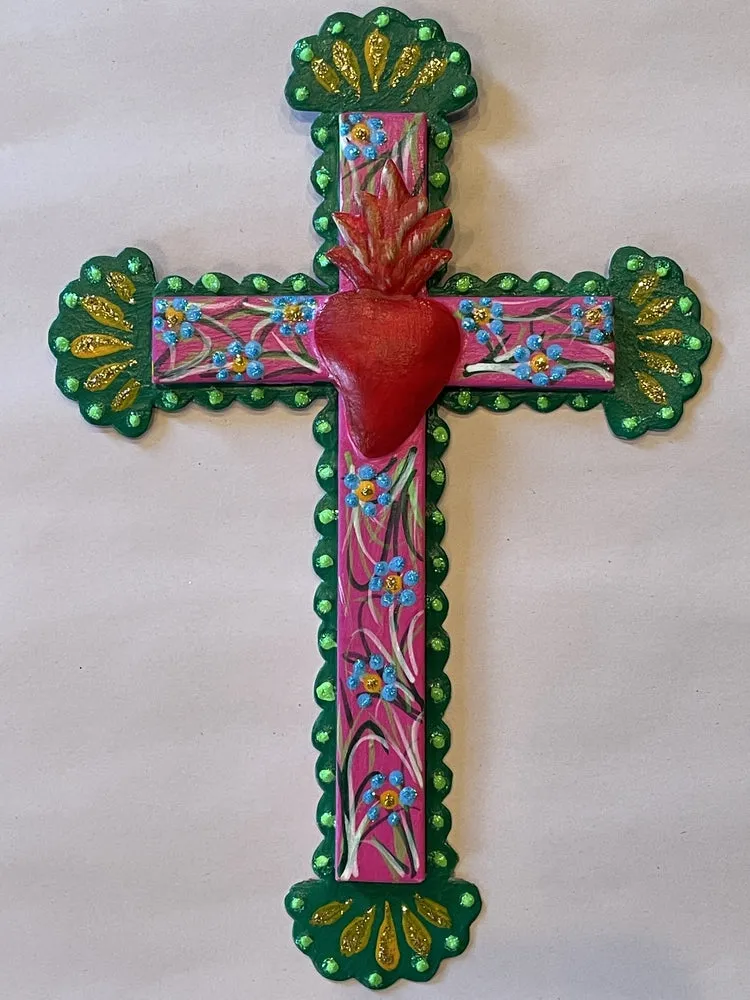 Colorful Tin Cross