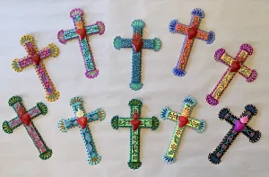 Colorful Tin Cross
