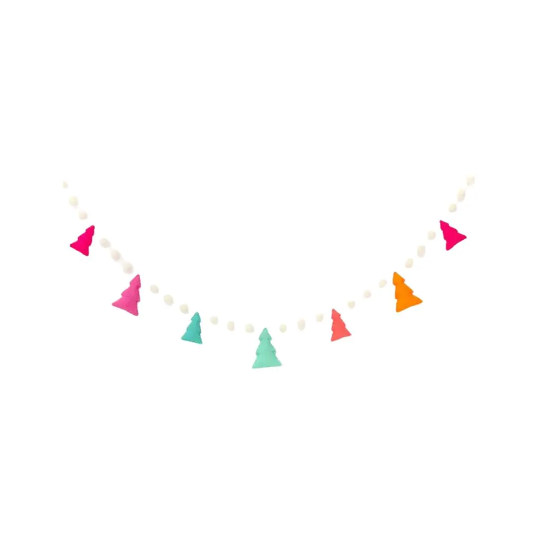 Colorful Tree Felt Garland