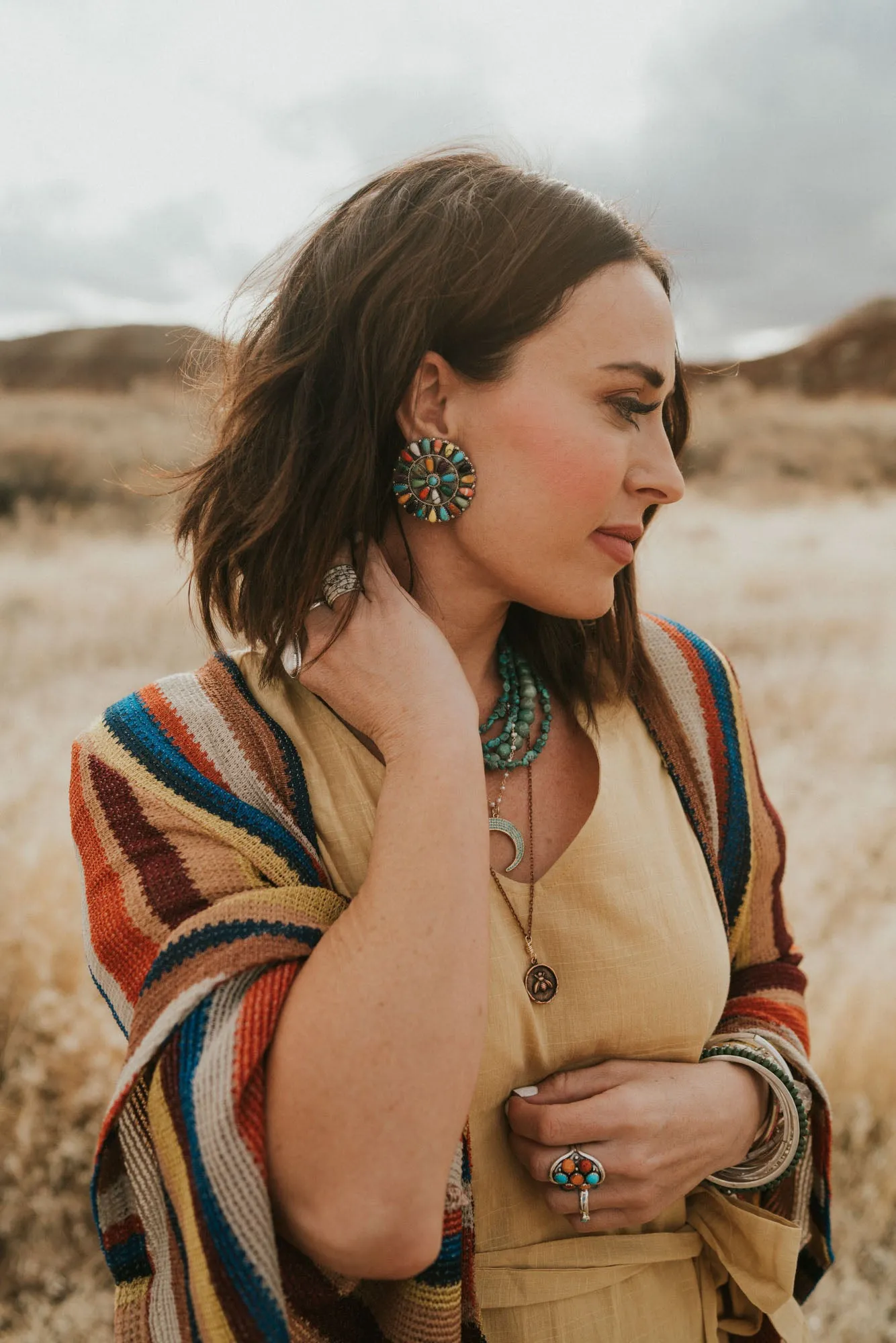 Colorful Zuni Earrings