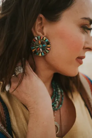 Colorful Zuni Earrings